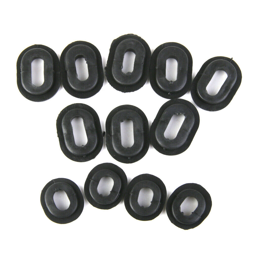 72 Pcs Black Rubber Side Cover Grommets For Motorcycle Car Auto CG125