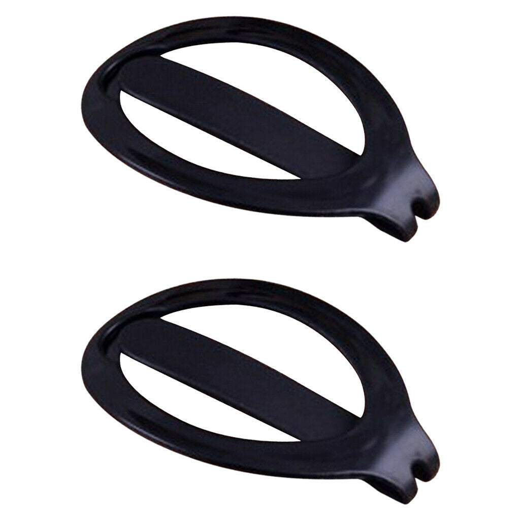 2 Pieces Women Plastic Hair Updo Clip Bun Maker Barrette Styling Tool Black