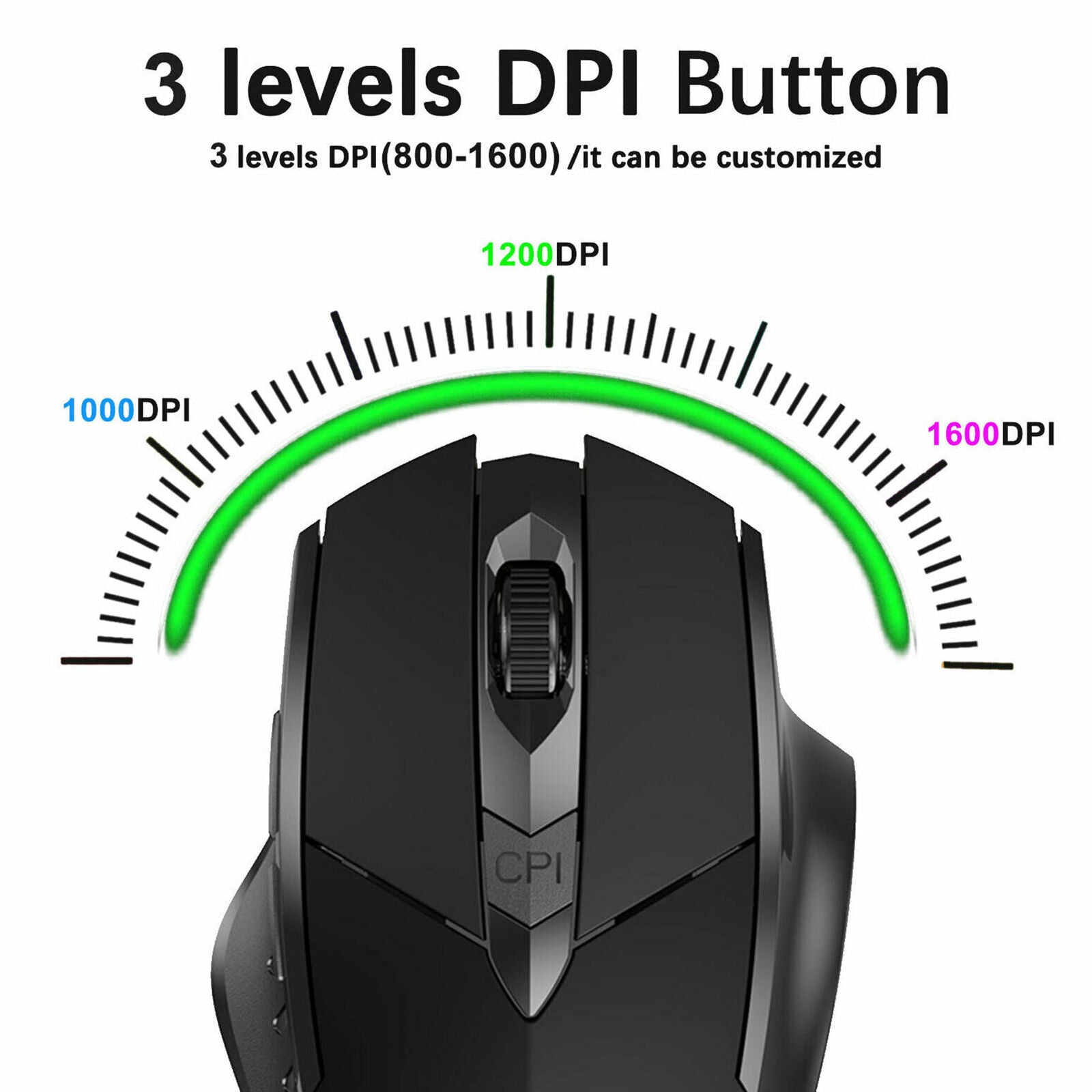 Wireless Bluetooth Mouse Tri-Mode Silent Rechargeable Optical Mice for Laptop PC