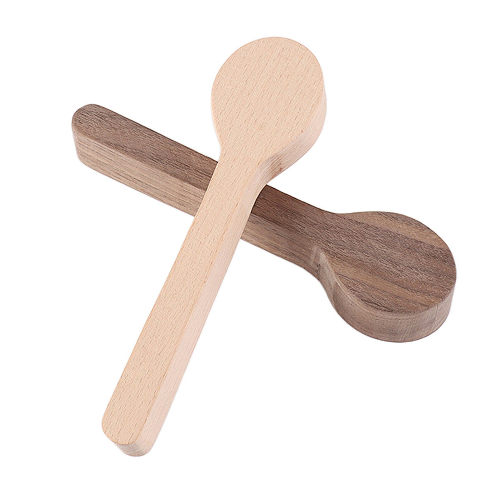2 Pieces DIY Wood Spoon Mold Funny Sculpture Creative Material for Kids