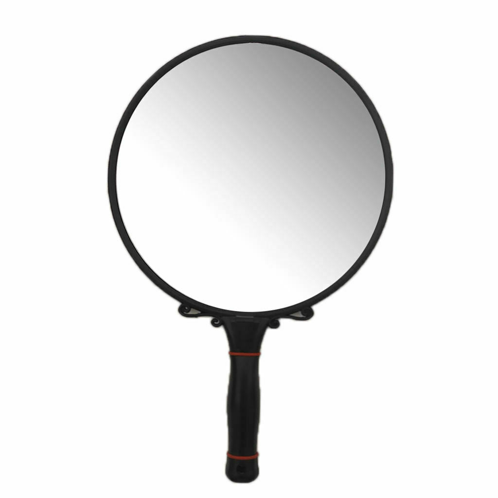 Portable Round Hand Mirror Hairdressing Large Handheld Mirror Large Viewing