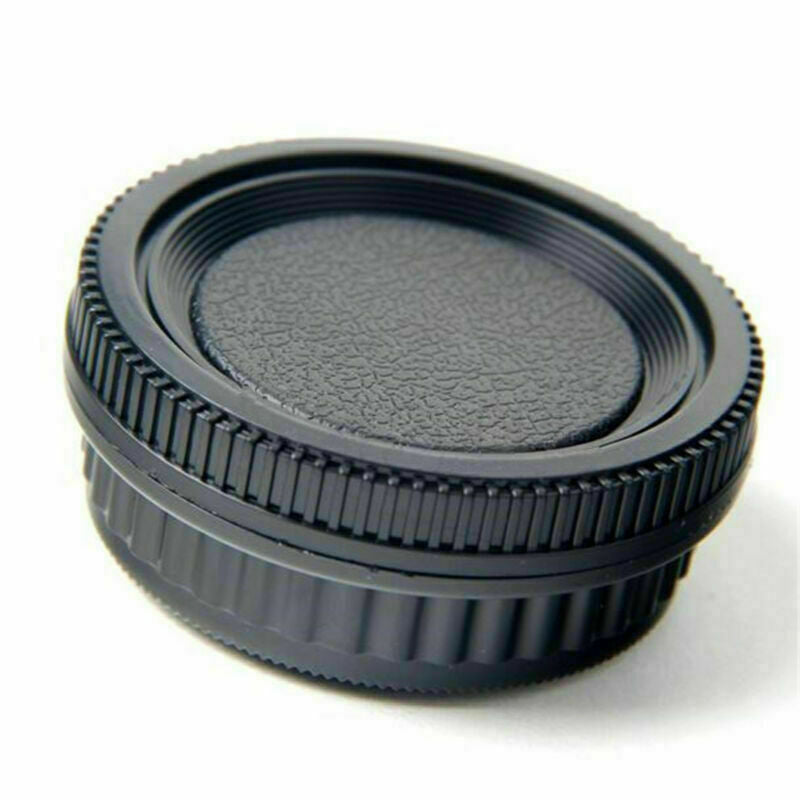 2pcs/set Plastic Rear Lens and Body Cap Cover for Pentax K PK Camera Black