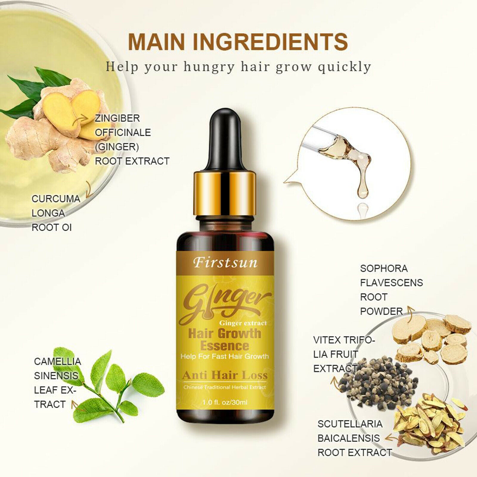 Natural Benefits Hair Loss Treatment with Essential Oil