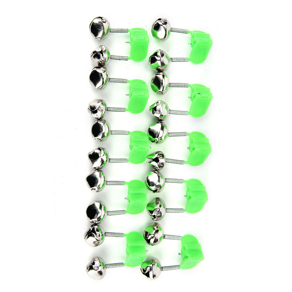 10Pc fishing rod bite alarm bells twin bells clip alerter fishing tackle tool Lt