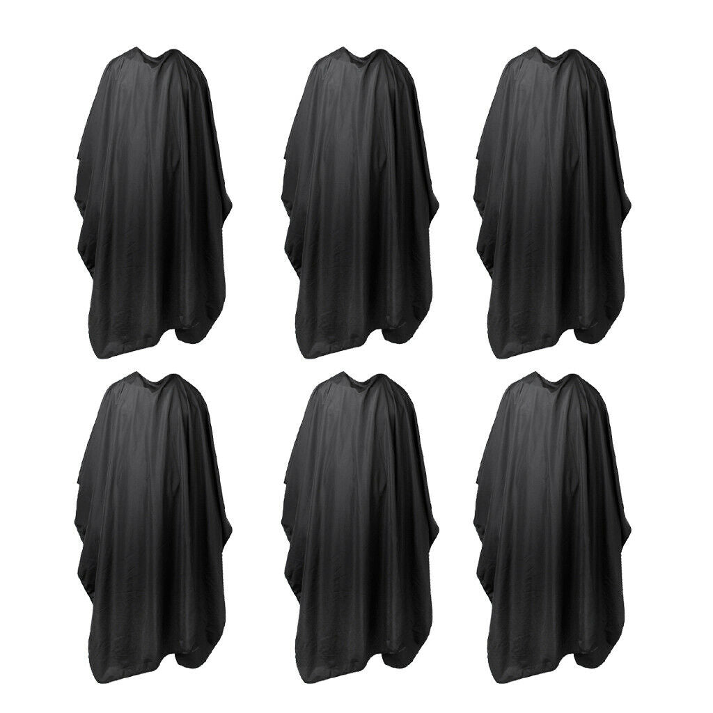 6Pcs Large 59"x55" Hair Cut Cutting Hairdresser Cape Apron Cloth Black