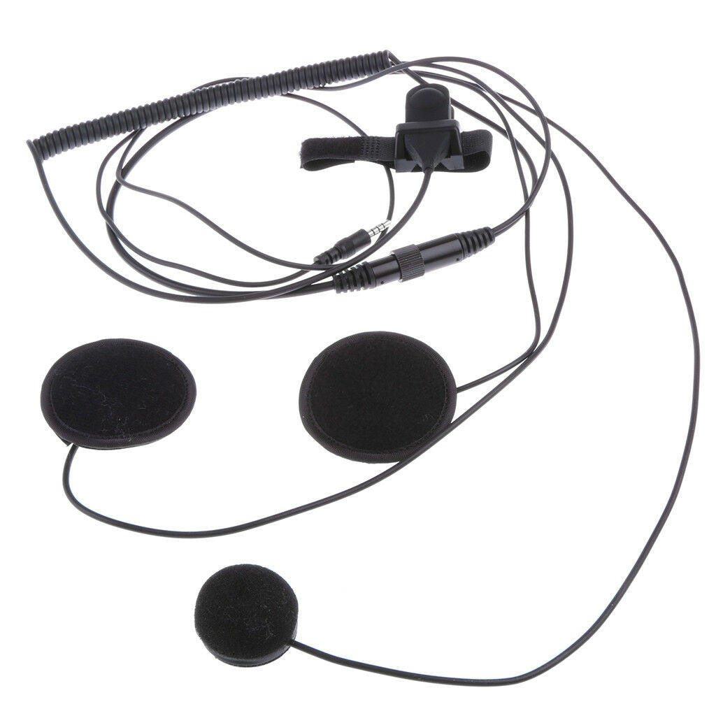 Full Face Moto Motorcycle Bike Helmet Earpiece Headset Microphone For Phones