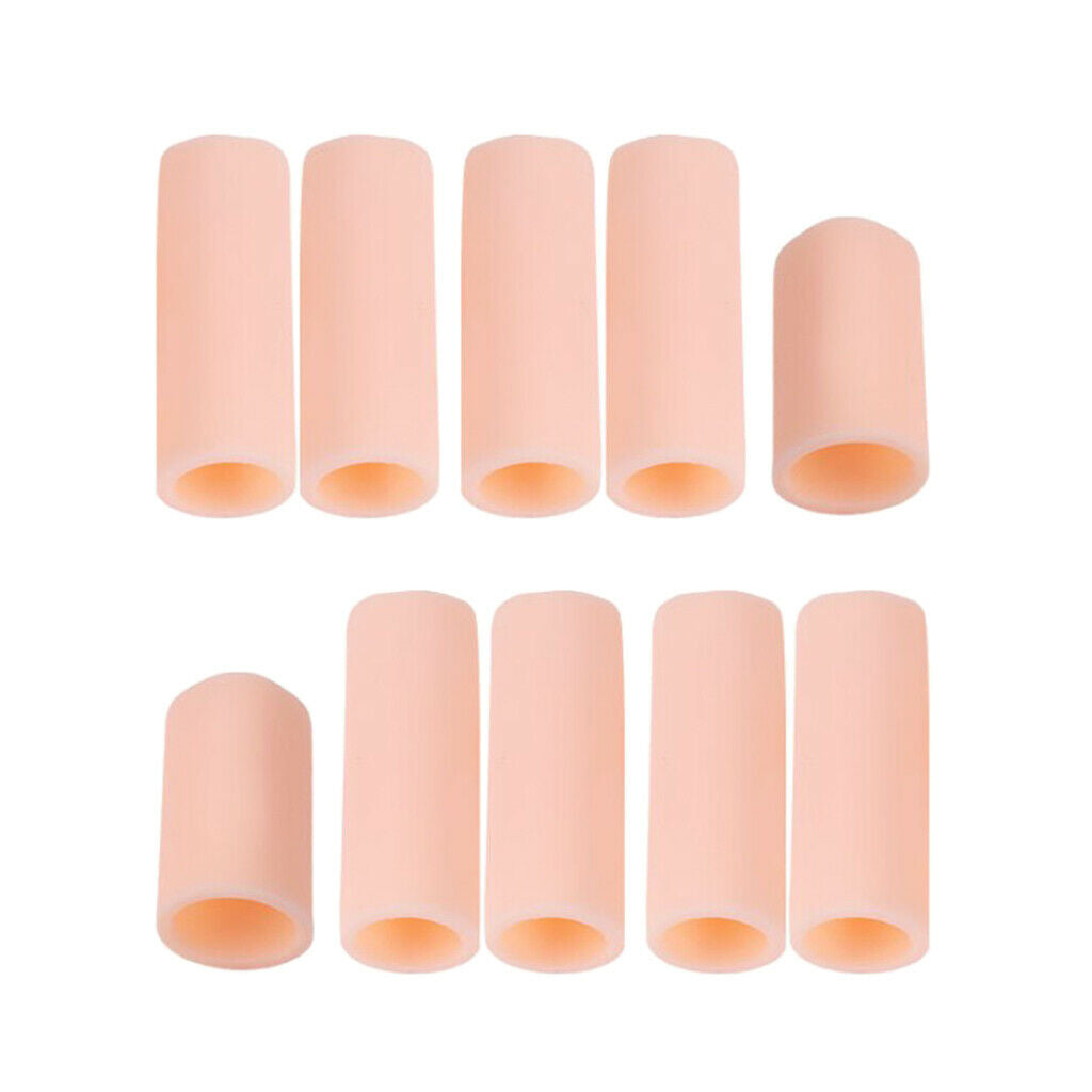 20 Pieces Silicone Toe Finger Caps Covers Sleeves Hammer Toes Protector