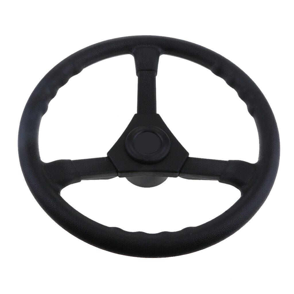 340mm Boat Marine Yacht Plastic Steering Wheel with 3 Spoke - Black