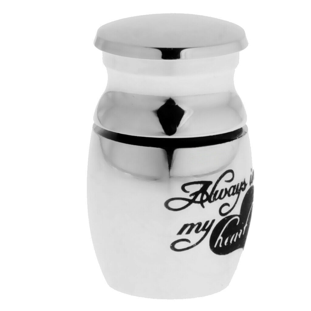 2Pcs Mini Cremation Urn Pet Ash Holder Jar Memorial Charms Jewelry Waterproof