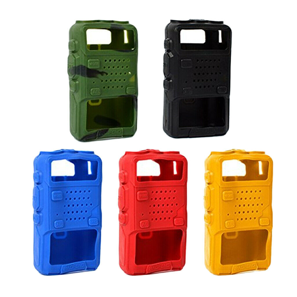 Prettyia 5x Silicone Cover Shell for   UV5R UV-5RA UV-5RB UV-5RC