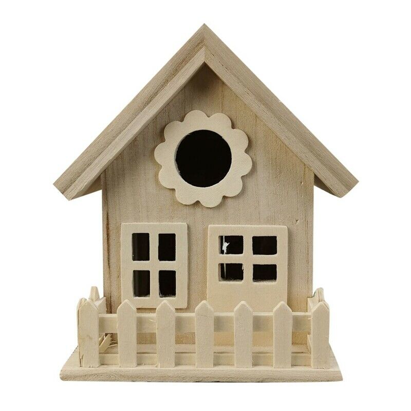 Bird House Birds Box Bird Nest Outdoors Wooden Bird House Hanging Bird Nest E2N2