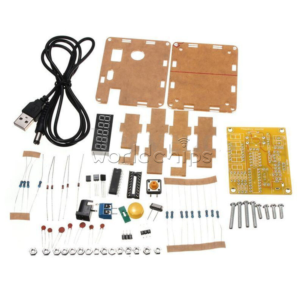 New 1Hz-50MHz Crystal Oscillator Tester Frequency Counter Meter + Case DIY Kits