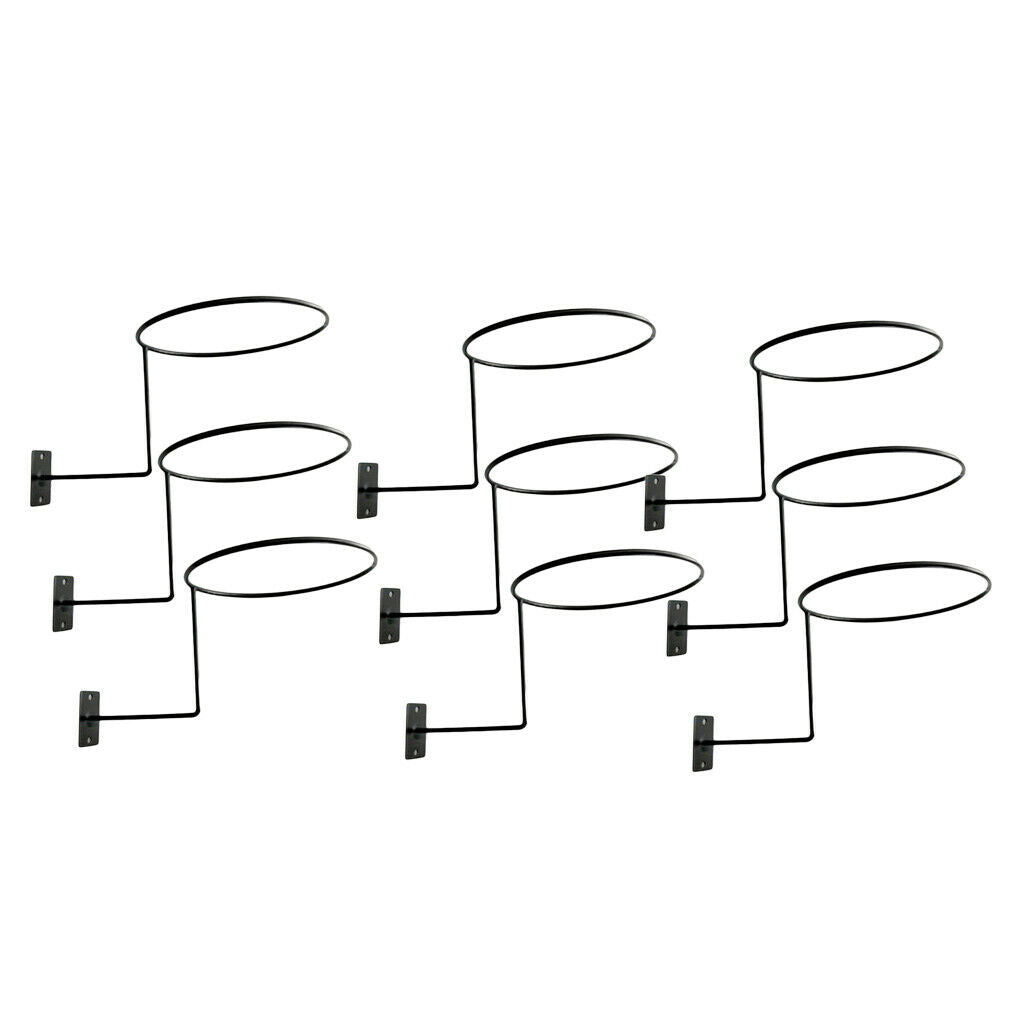 9 Pieces Anti-corrosion Metal Helmet Display Holder Stand Hanger for Hat Wig