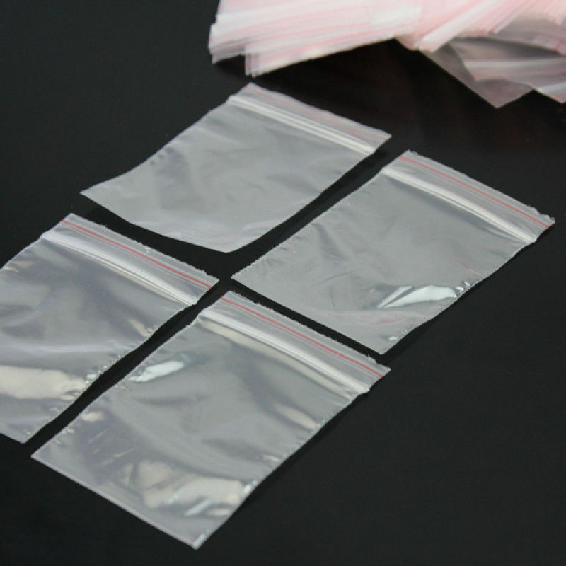 200x Clear Small Zip Lock  Plastic Bags  Reclosable Jewelry Baggies 4cmX6cm