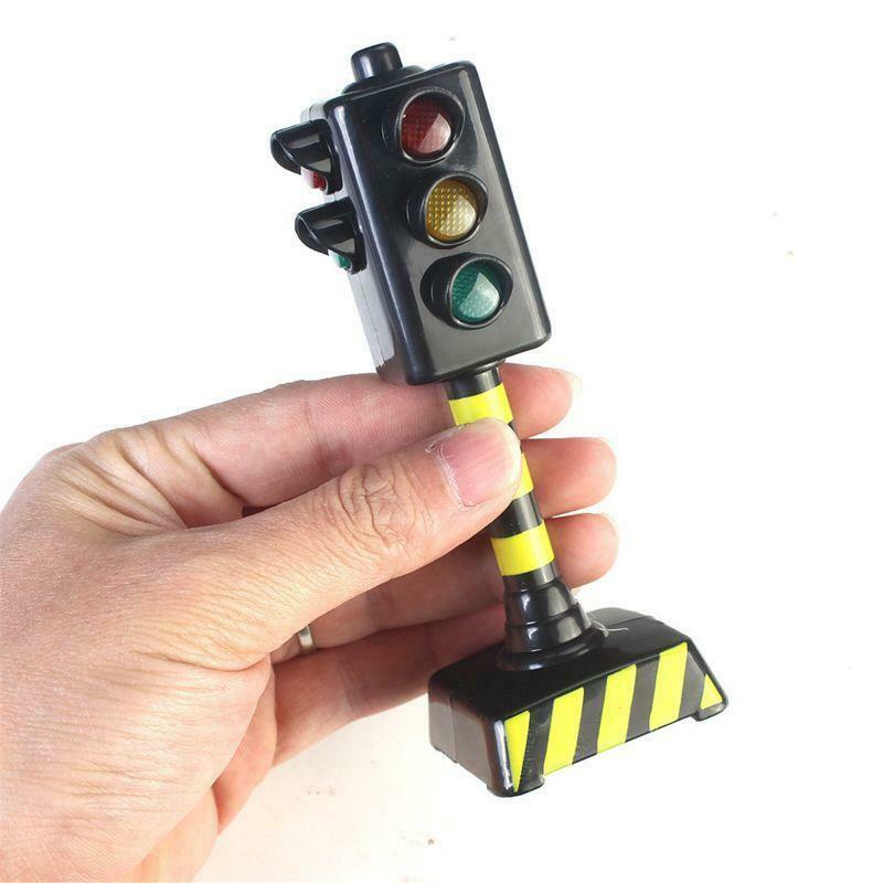Mini Traffic Signs Road Light Block with Sound LED Children Kids Educational