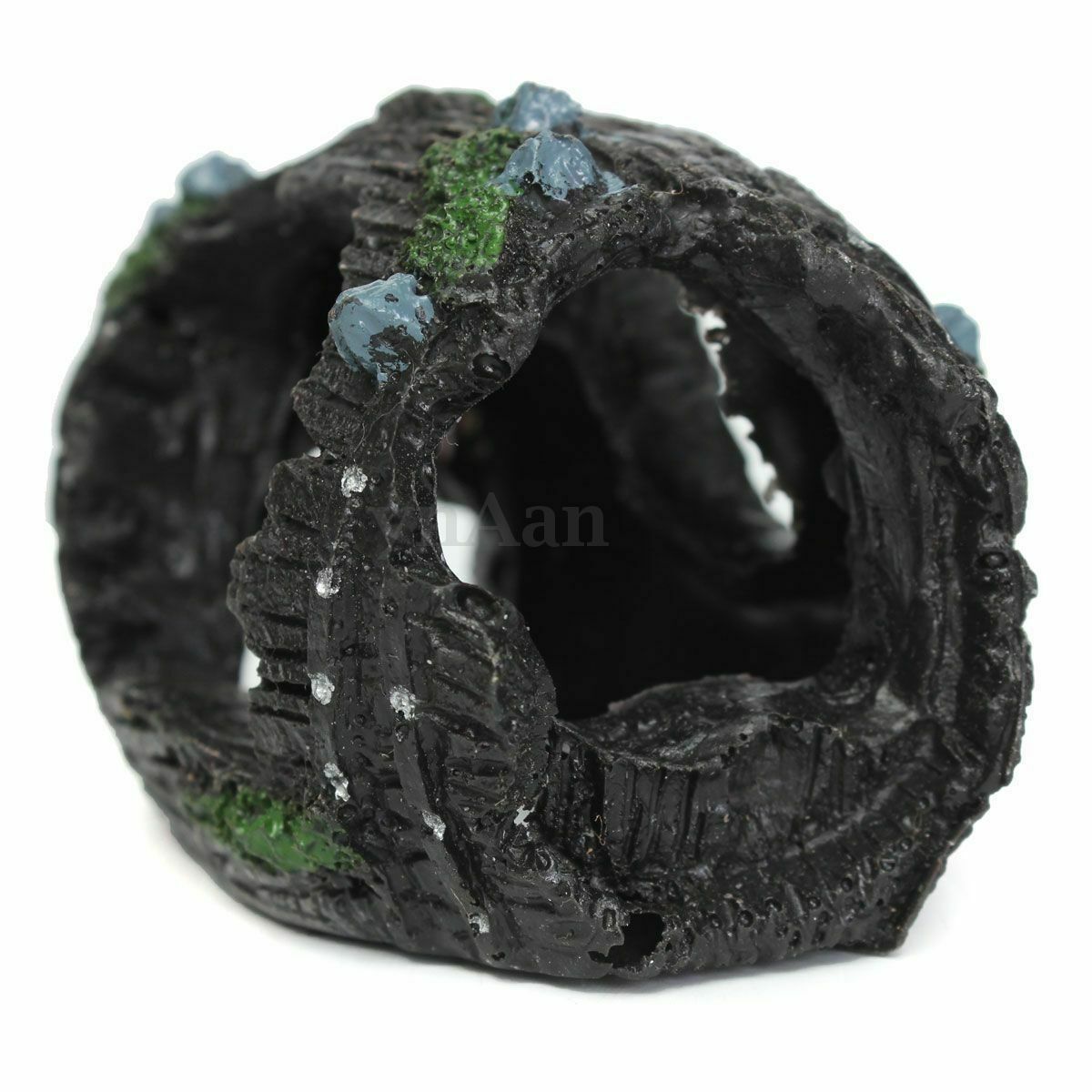 Aquarium Ornament Fish Tank Underwater Stone Breeding Cave Reptile Crawl Log