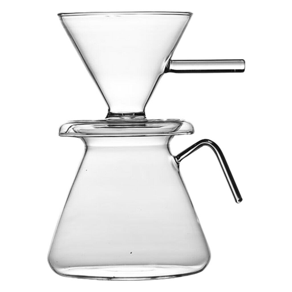 600ml Capacity Pour Over Coffee Maker Glass Hand Drip Brewer Coffee Pot for Home