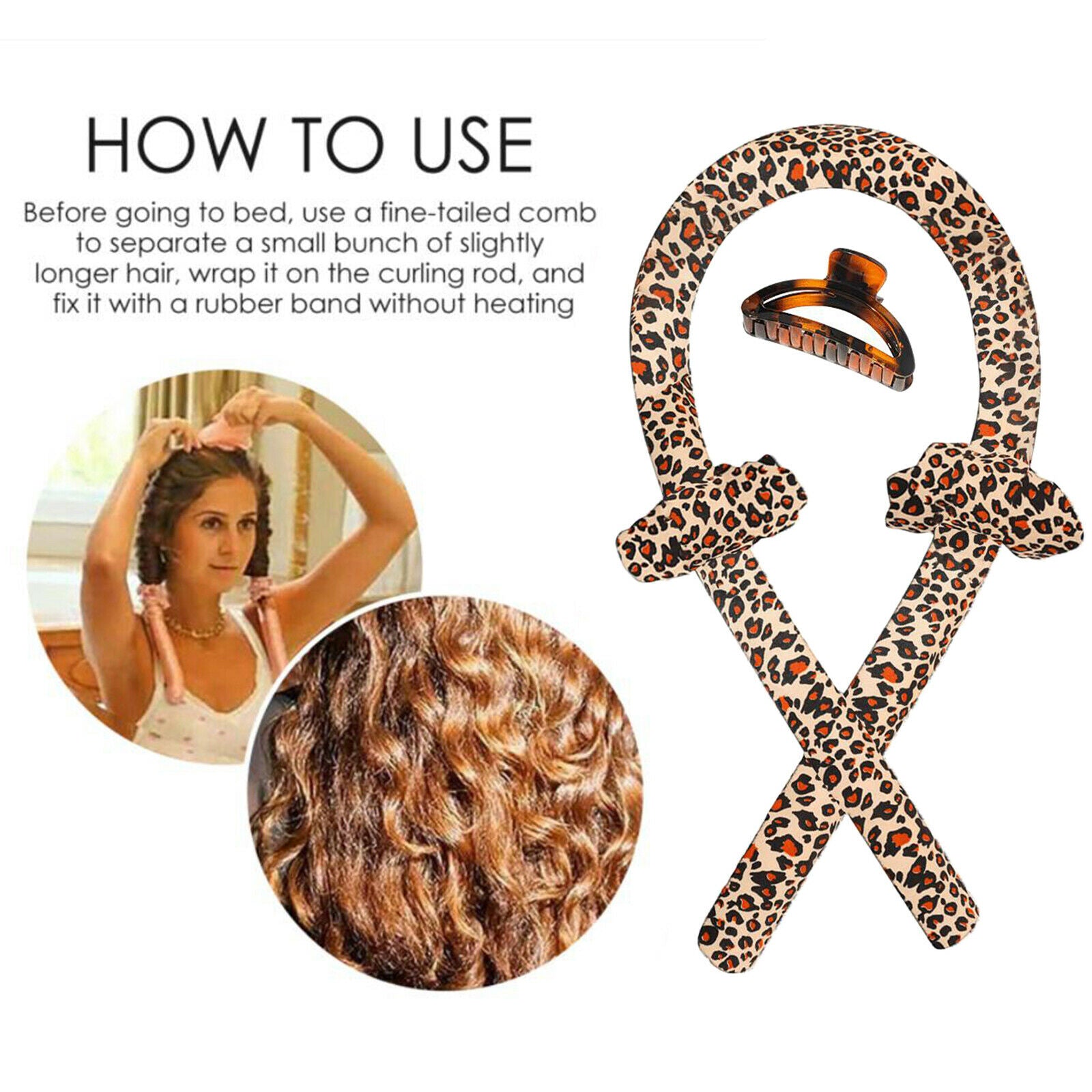 2Pcs Sleeping Heatless Curling Rod Headband Wave Lazy Curler Women Soft Wave