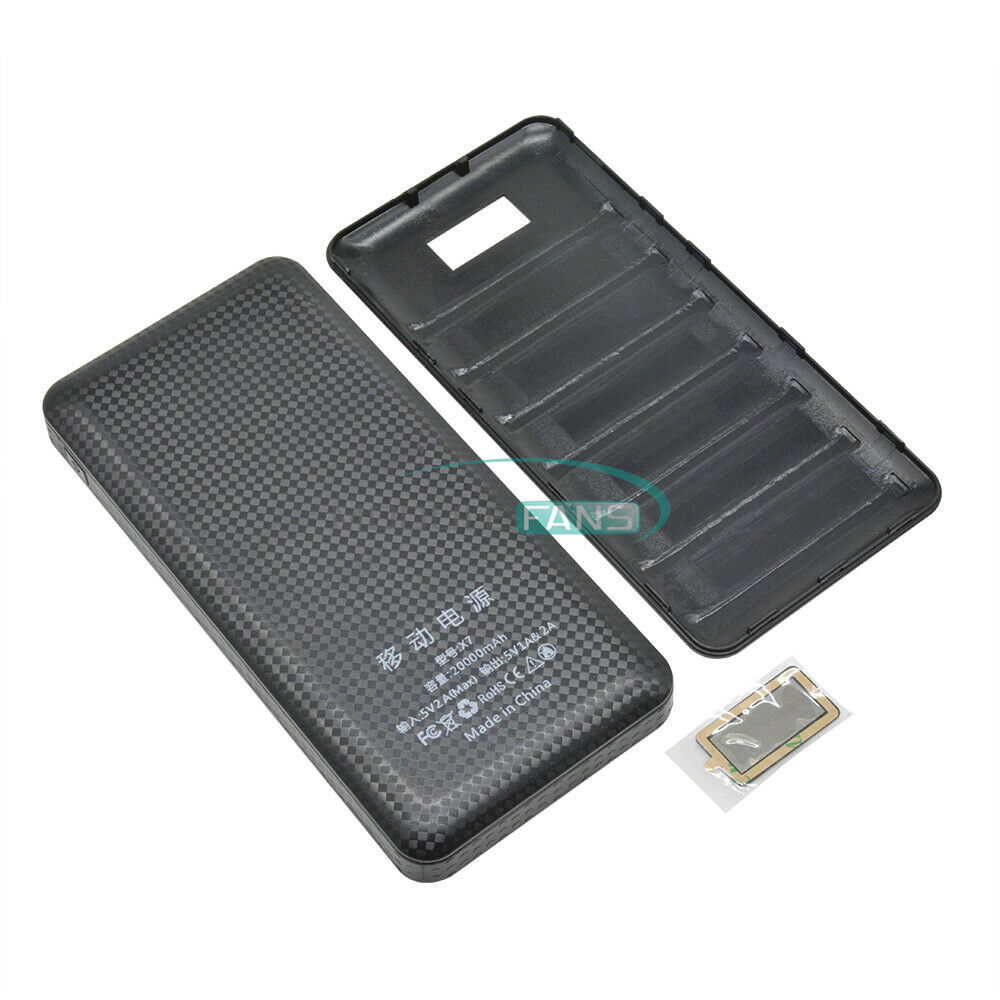 Mobile Power Bank 7S 7 18650 Case DIY Kit Battery Charger Box 5V 2.1A 3 USB LED