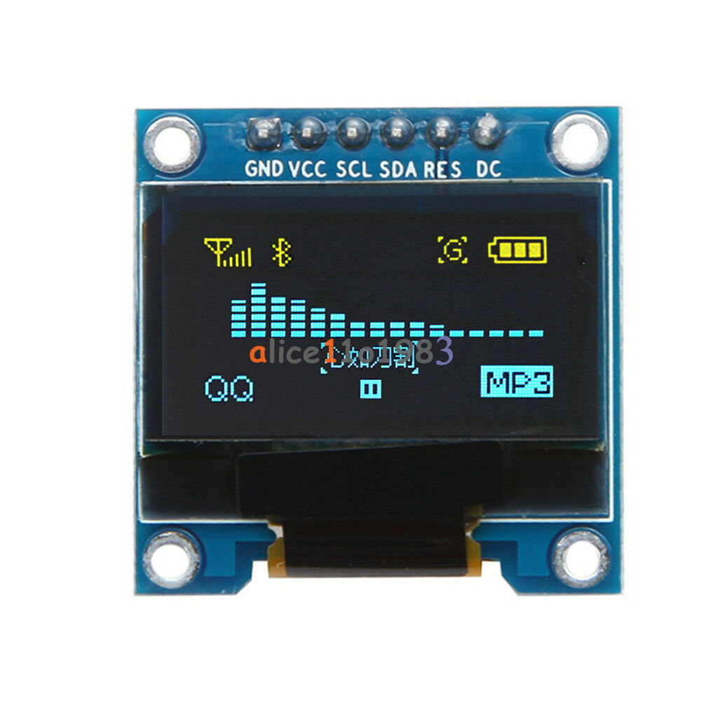 0.96" 6Pin Blue&Yellow OLED Display Module IIC I2C SPI For Arduino Raspberry Pi