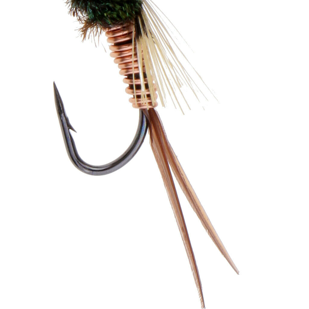Fly Fishing Flies Bead Head Fast Sinking Wet Flies Lure for Bass Salmon Carp