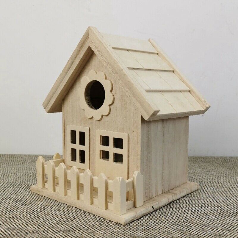 Bird House Birds Box Bird Nest Outdoors Wooden Bird House Hanging Bird Nest E2N2
