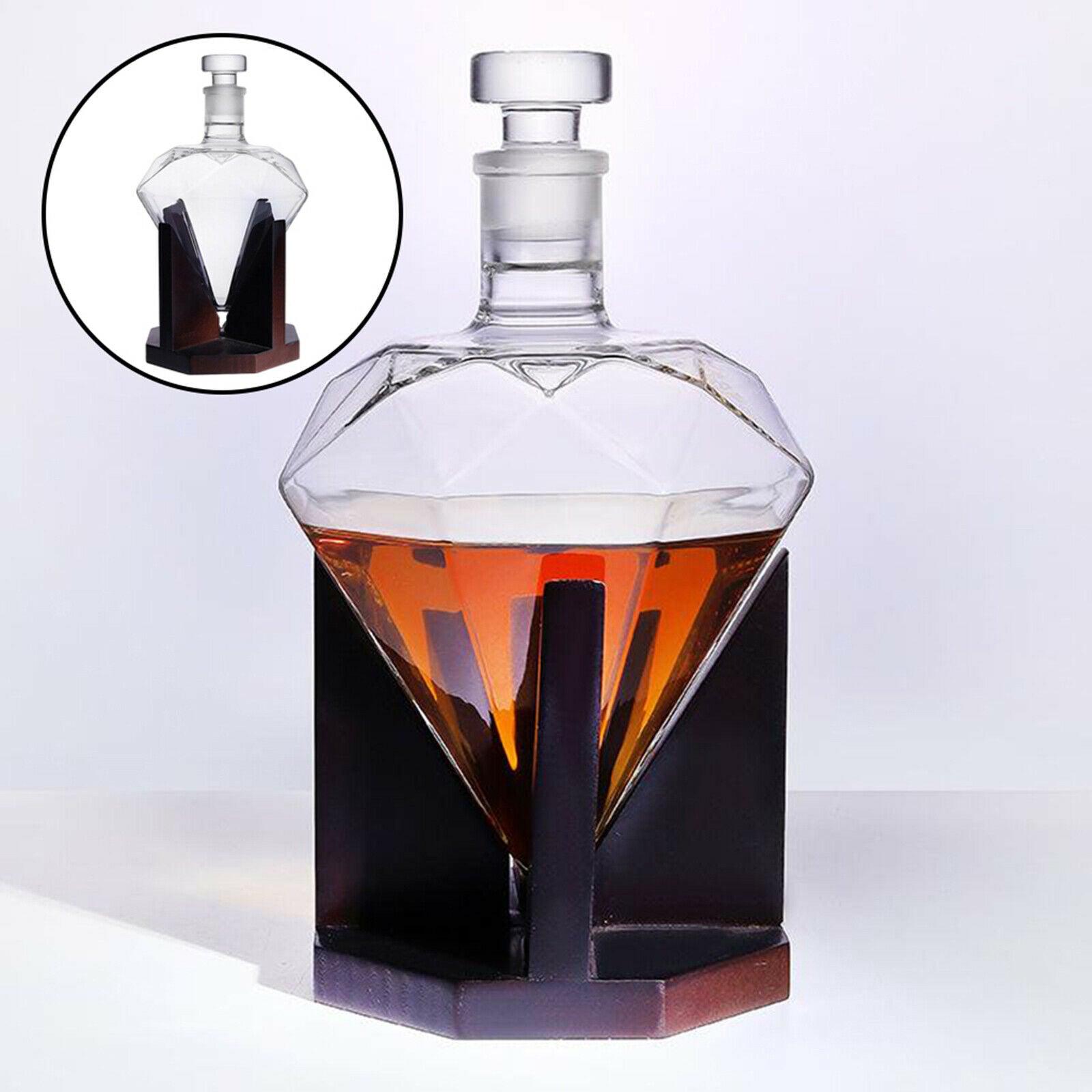 Diamond Whisky Decanter Crystal Glass Liquor Wine Bottle Groomsmen Gifts