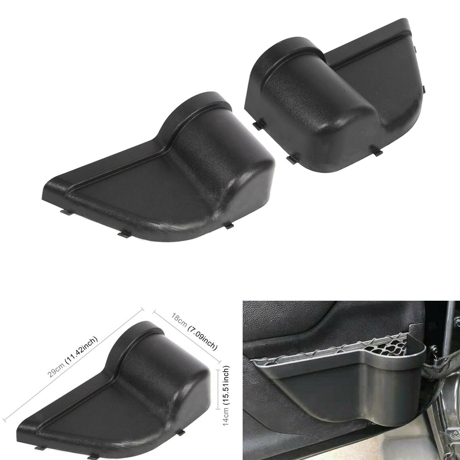 Front Door Pockets Side Box Net for Jeep Wrangler 2011-2018 JK JKU Interior