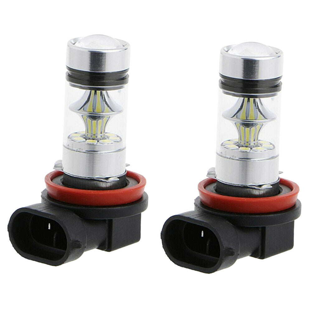 2x Aluminum Alloy Housing H11 H8 H9 20LED Daytime Fog Driving Light Ice Blue