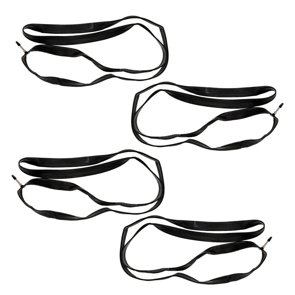 4pc Bike Inner Tube 700x28c Bicycle Tube Cycle Replacement Accessories Black