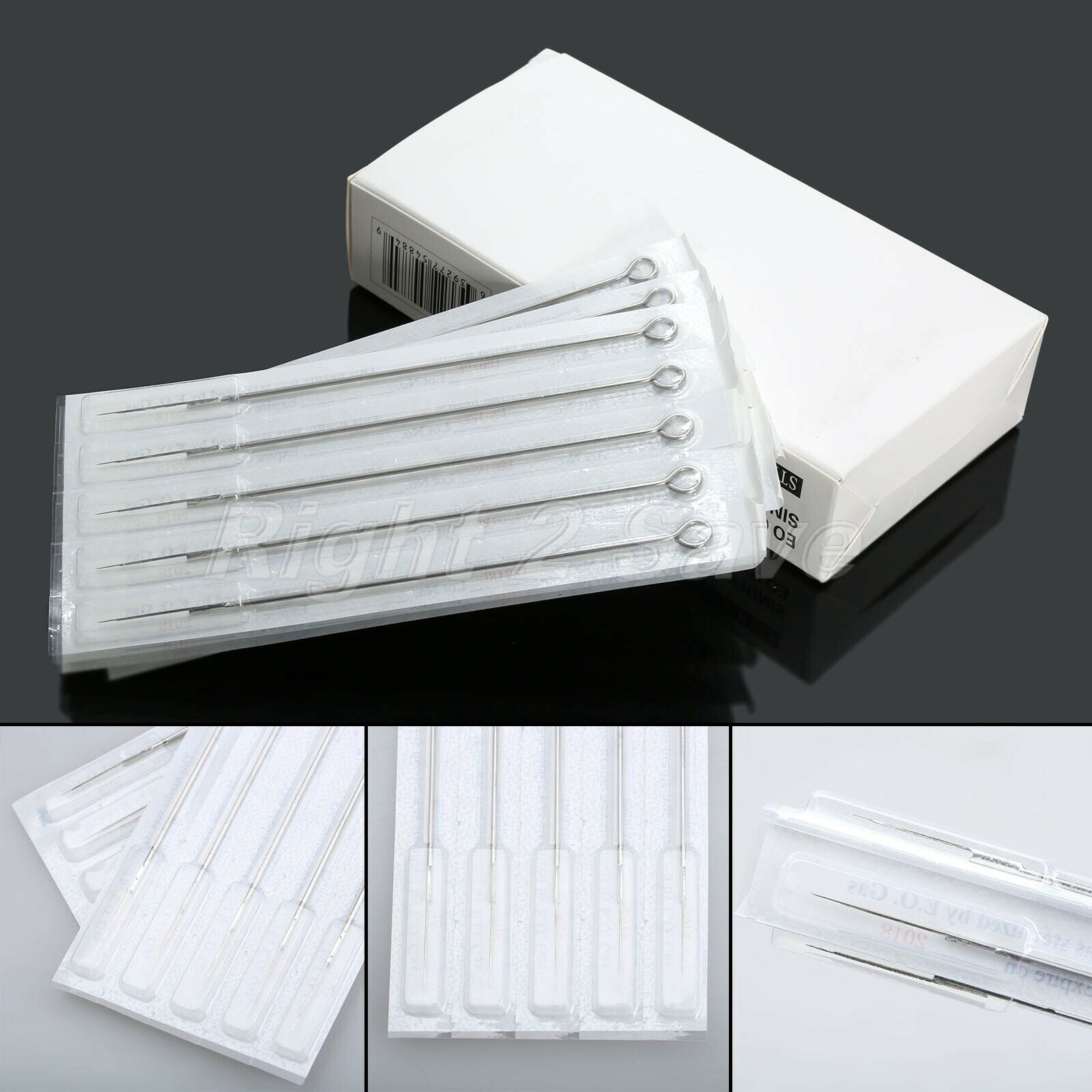 10pcs 1RL Tattoo Needles Body Art Disposable Sterilze Blade Stainless Steel