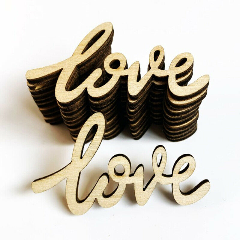 18pcs 55mm Rustic Wooden Love Letters Shabby Chic Craft Scrapbook Decorat.l8