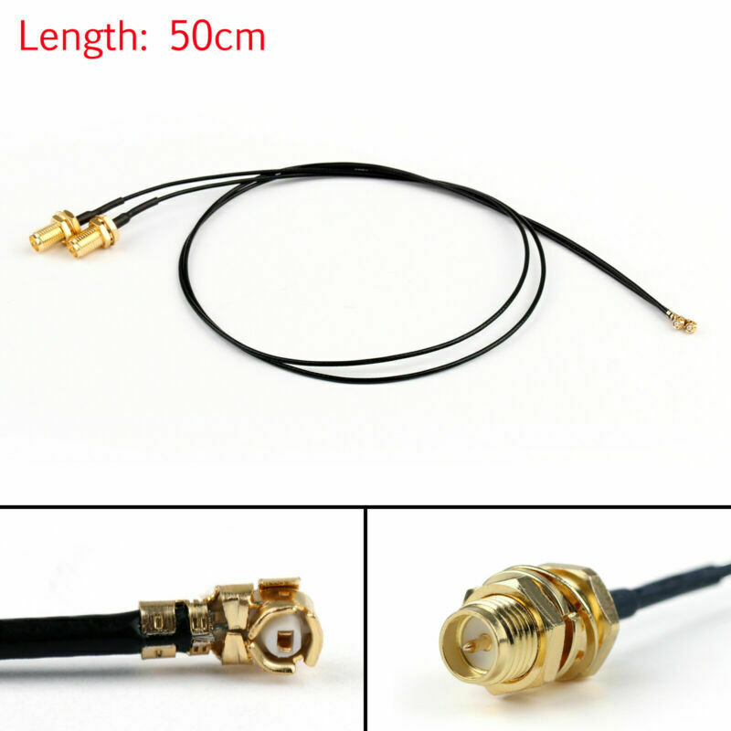 10x 1.37 U.FL/ IPX Mini PCI to RP-SMA Pigtail Antenna WiFi Cable 20In 50cm  UA