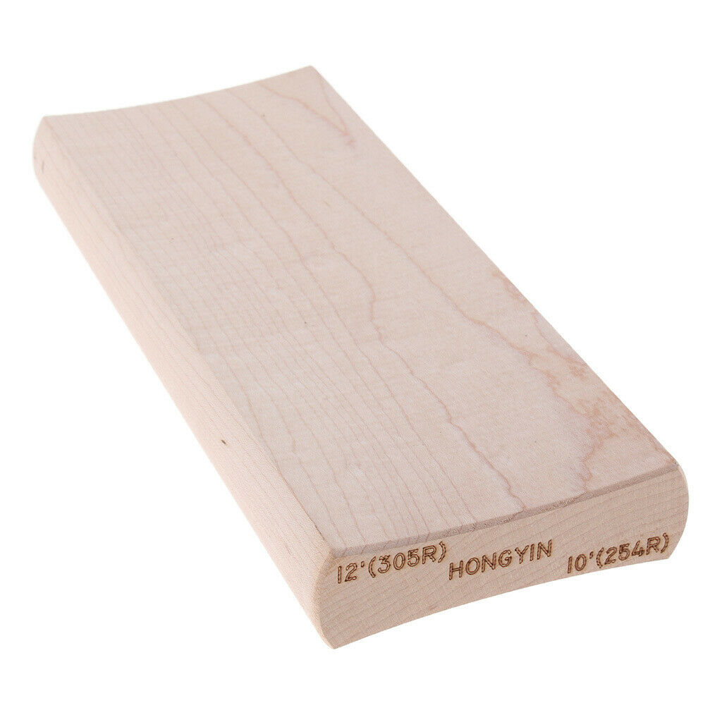 2Pcs Soild Wood Radius Sanding Blocks for Guitar Bass Fret Leveling Fingerboard