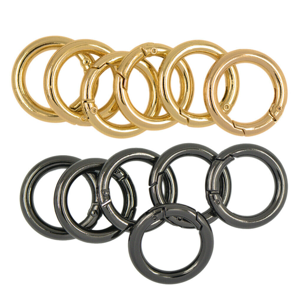 12 Pieces Buckle Round Keychain for Handbag  Wallet Hook DIY Accessories