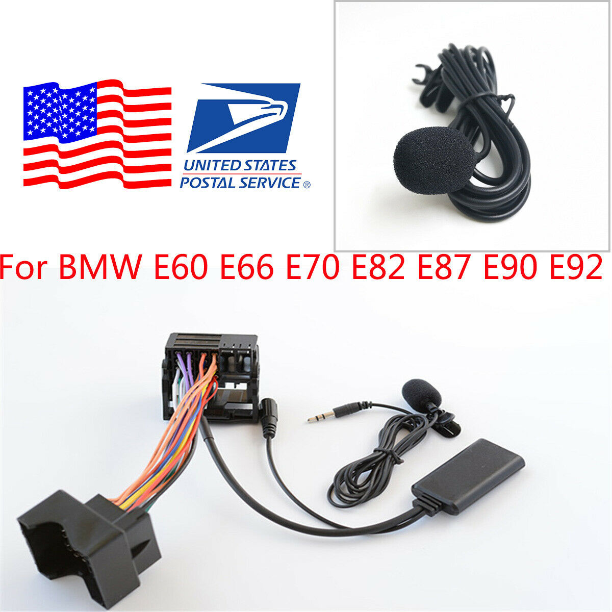 For BMW E60 E66 E70 E82 E87 E90 E92 AUX Bluetooth 5.0 Car Radio Audio Adapter