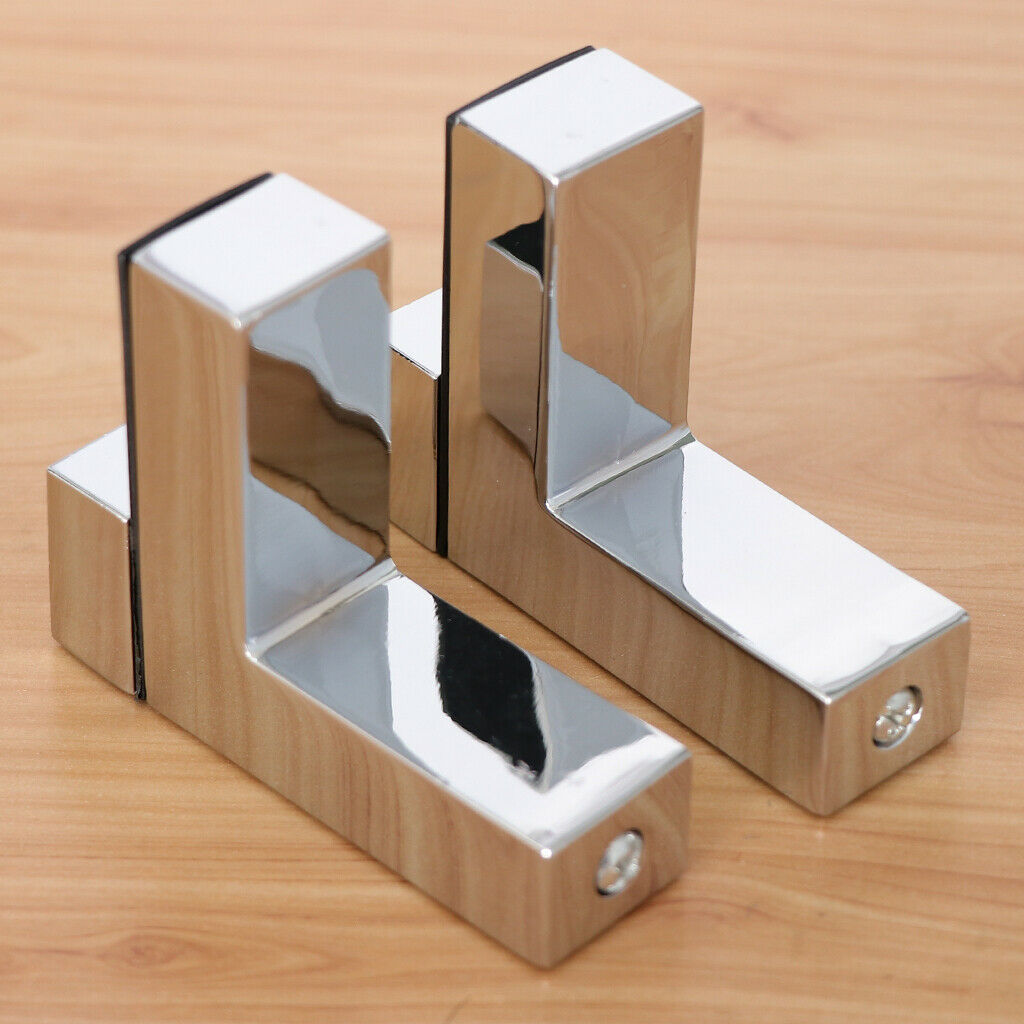 2 pcs. Glass shelf brackets for wall mounting glass clip clamp L