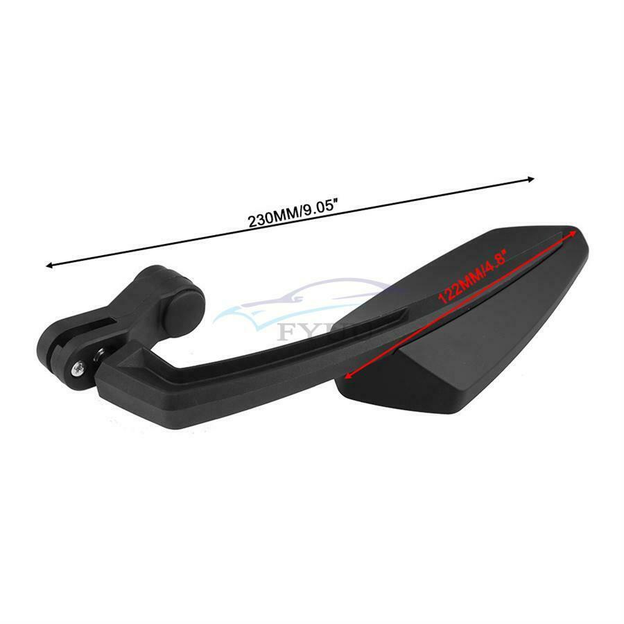 2 × Plastic Glass Motorcycle Bikes Rearview Side Mirrors For Kawasaki And Suzuki