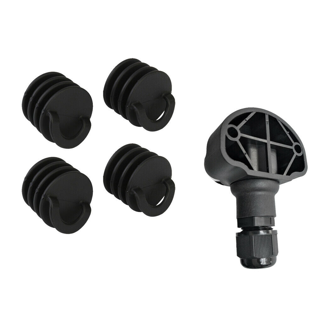 4 Pieces  Kayak Scupper Stopper Large with Flagpole Mounting Base Hardware