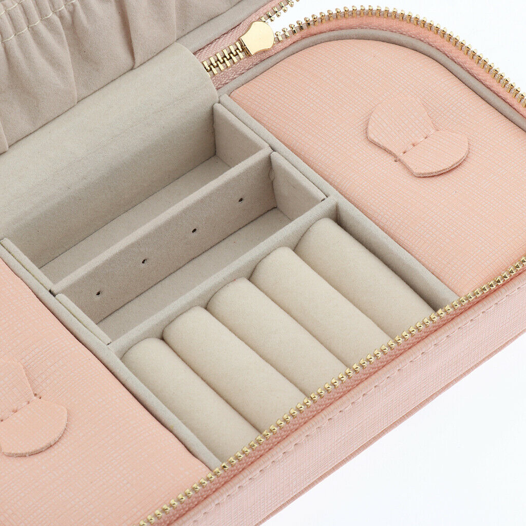 Portable Jewelry Storage Box Multi-functional Rings Earrings Organizer Case