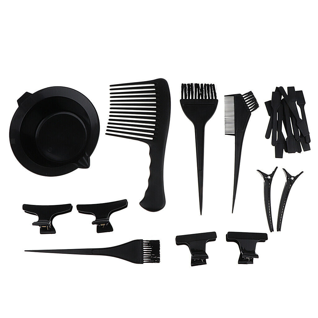 100x Plastic Hairdressing Cape Gown 23x Hair Dye Coloring kit Comb Bowl