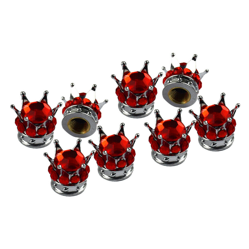 8pcs Plastic Diamond Dust Valve Caps Tyre Valve Stems Dust Cap for Truck