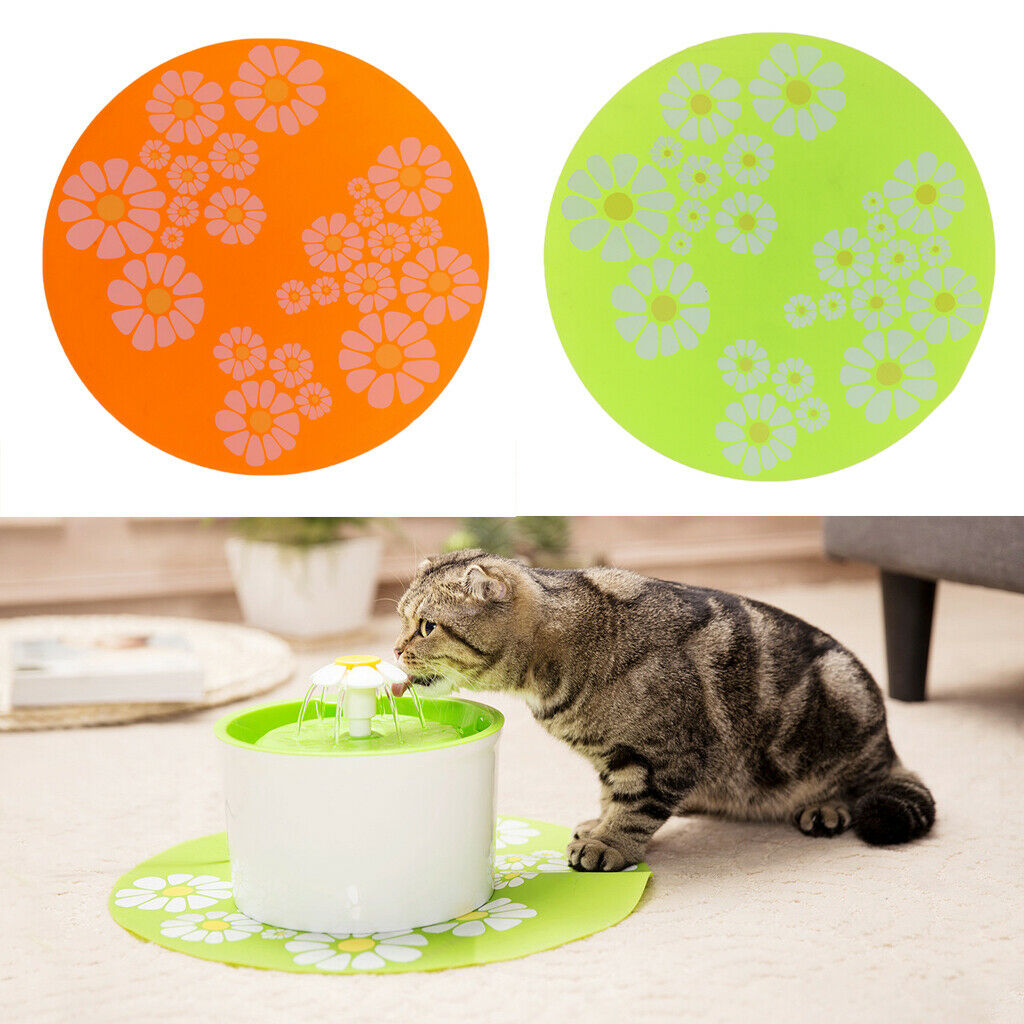 2 Pcs Automatic Flower Water  Mat Pet Waterer Silicone Pad Placemat