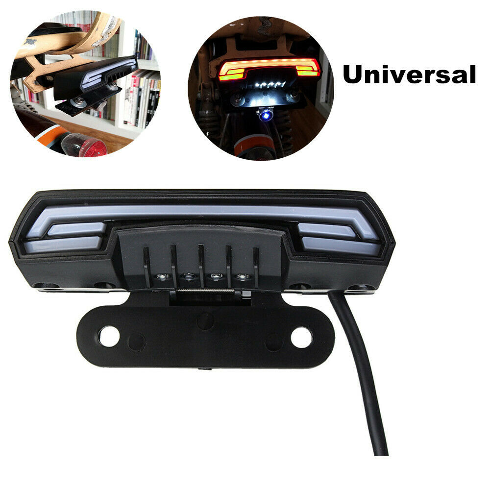 LED Motorcycle Scooter Bike Turn Signals Tail Light Cafe Racer Fender Edge Brake