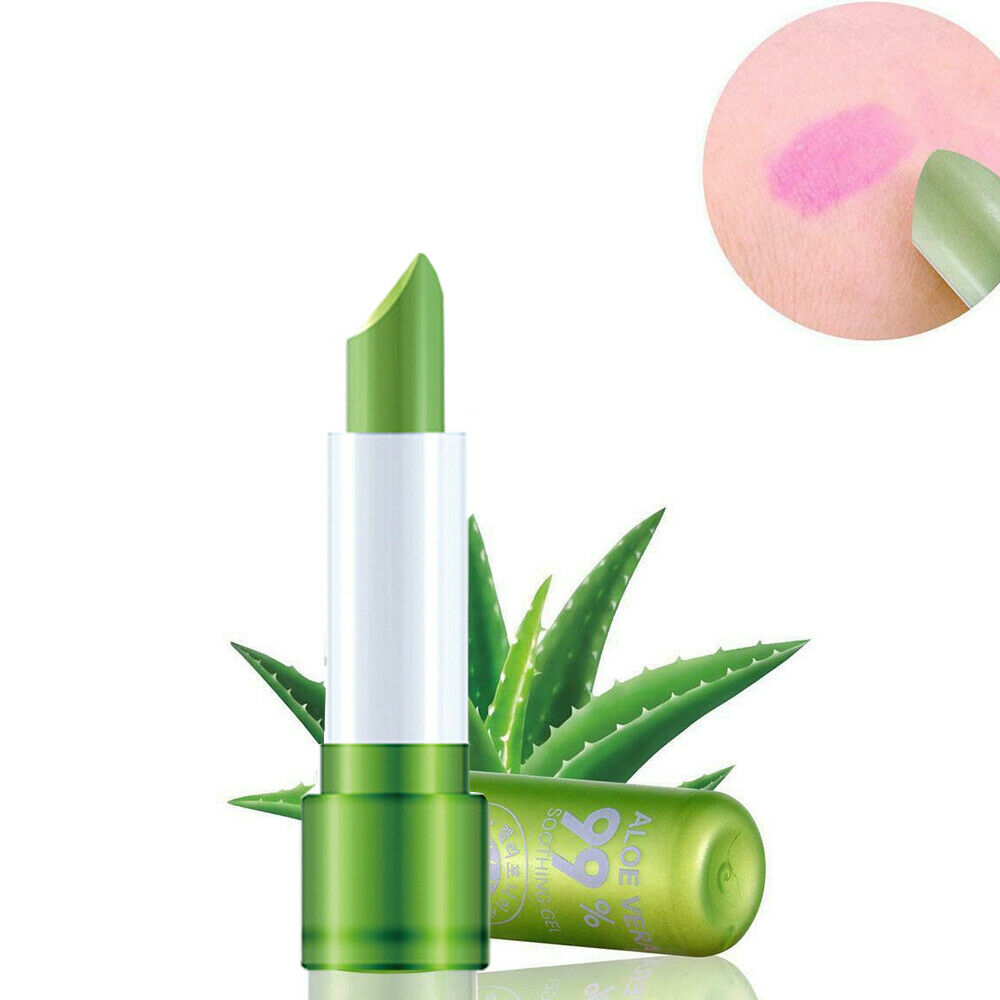 1pc Aloe Vera Lipstick Lip Stick Moisturizing Color Changing Long Lasting Beauty