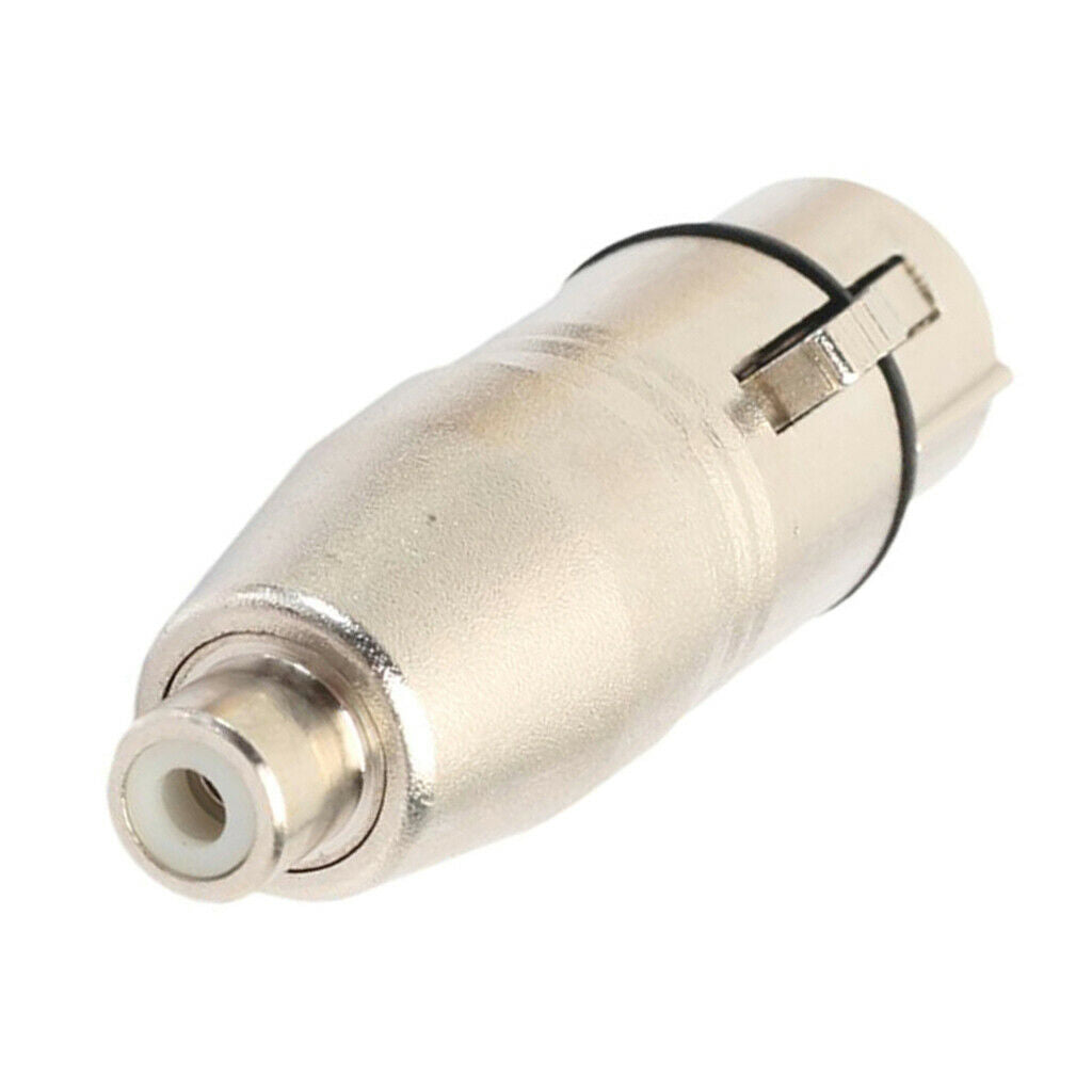 Durable Zinc Alloy XLR Female to RCA Female Mic Cable Extender Audio Adapter