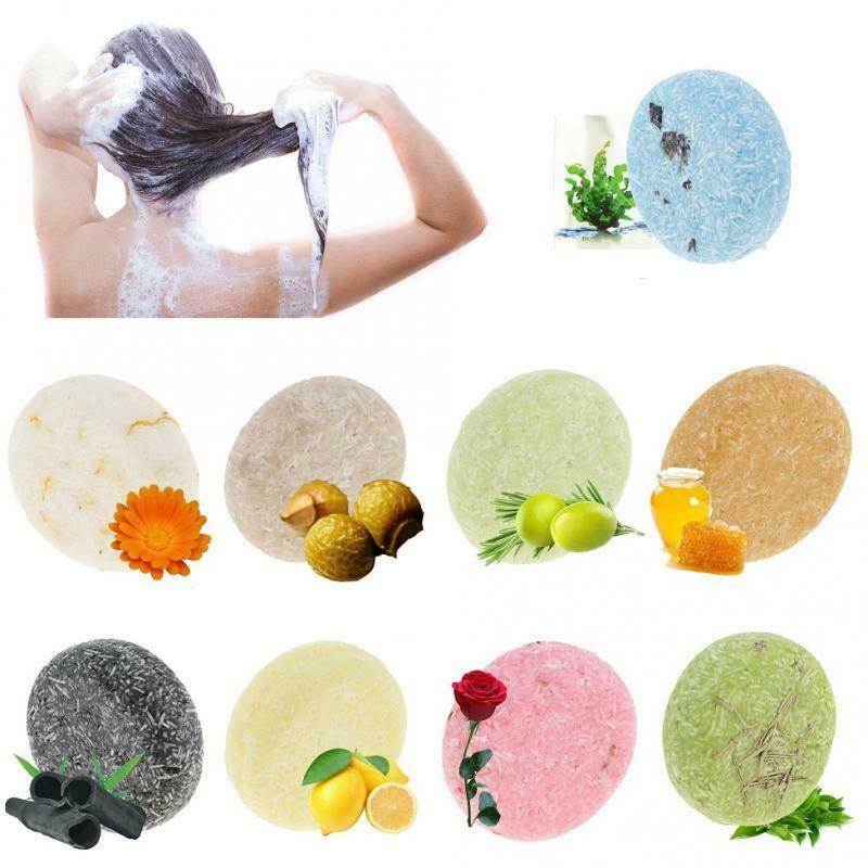 9pcs 55g Handmade Hair Shampoo Soap Pure Natural Dry Shampoo Soap Hair Care