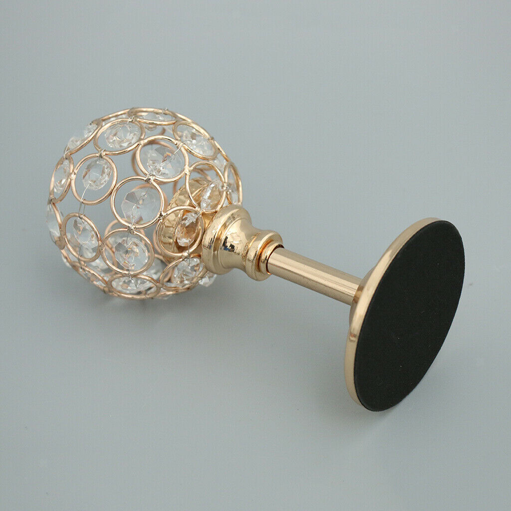 European Style Mosaic Candle Holder Moroccan Candlestick for Wedding Golden- S
