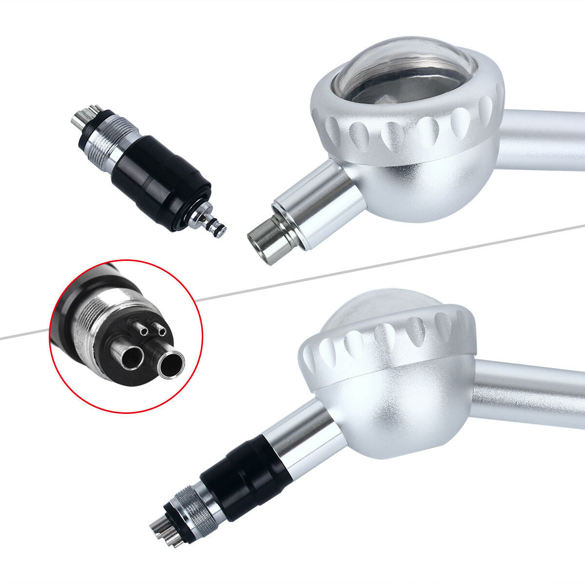 Dental Air Water Polishing Polisher Prophy Jet Handpiece + Quick Coupler 4 Holes