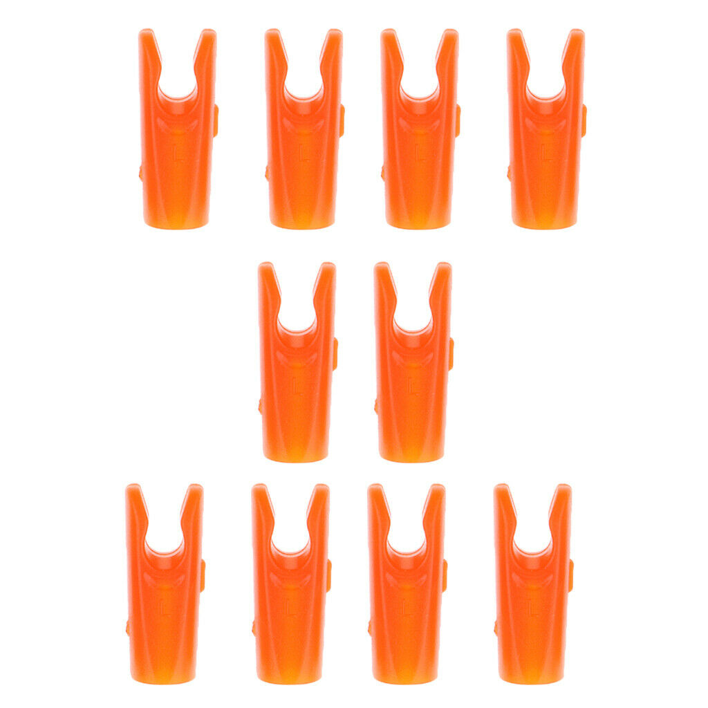 10 Pcs Plastic Arrow Nocks for Archery Hunting Shooting Outdoor Sport Orange